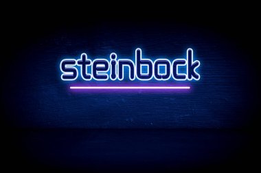 Steinbock - Mavi neon duyuru tabelası