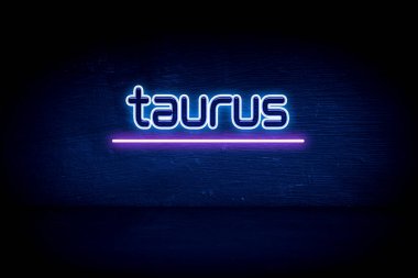 Taurus - Mavi neon duyuru tabelası