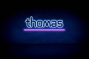 Thomas - mavi neon duyuru tabelası