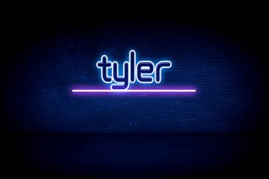 Tyler - mavi neon duyuru tabelası