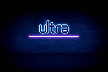 ultra - mavi neon duyuru tabelası