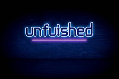 Benzinsiz - mavi neon duyuru tabelası