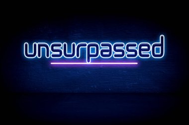 Eşsiz - mavi neon duyuru tabelası