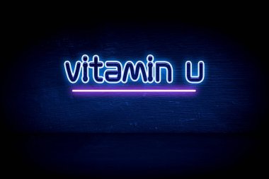 U vitamini - mavi neon duyuru tabelası