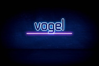 Vogel - mavi neon duyuru tabelası