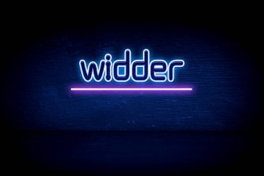 Daha geniş - mavi neon duyuru tabelası