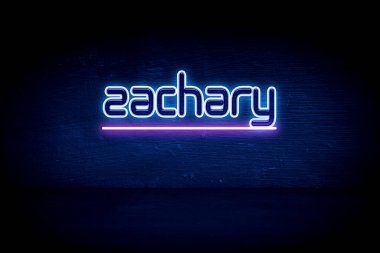 Zachary - mavi neon duyuru tabelası