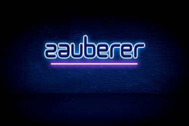 Zauberer - Mavi neon duyuru tabelası