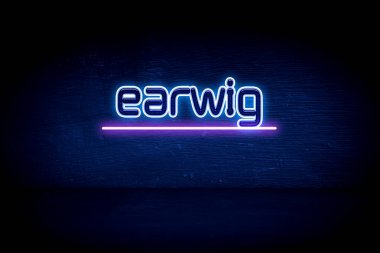 Kulaklık- mavi neon duyuru tabelası