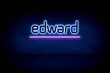 Edward - mavi neon duyuru tabelası