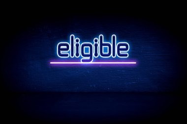 uygun - mavi neon duyuru tabelası