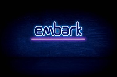 yük - mavi neon duyuru tabelası