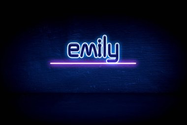 Emily - Mavi neon duyuru tabelası