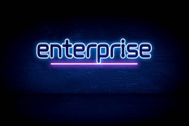 Atılgan - mavi neon duyuru tabelası