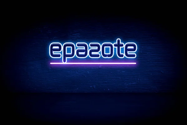 Epazote Blue Neon Announcement Signboard — 스톡 사진