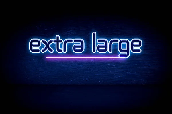 Extra Large Cartello Blu Neon — Foto Stock