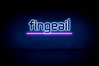 Fingeail - Mavi neon duyuru tabelası