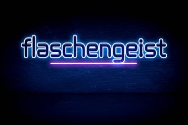 Flaschengeist - Mavi neon duyuru tabelası