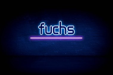 Fuchs - Mavi neon duyuru tabelası