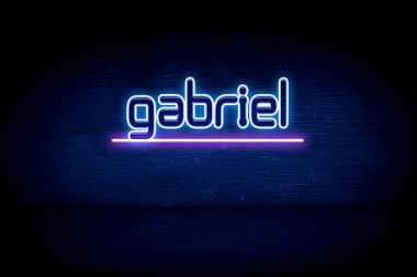 Gabriel - Mavi neon duyuru tabelası