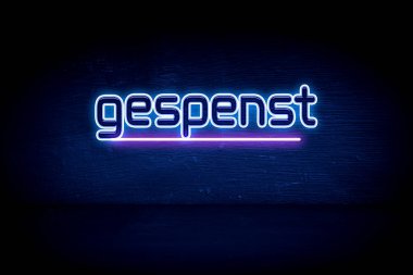 Gespenst - Mavi neon duyuru tabelası