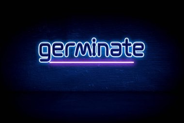 filizlenmek - mavi neon duyuru tabelası