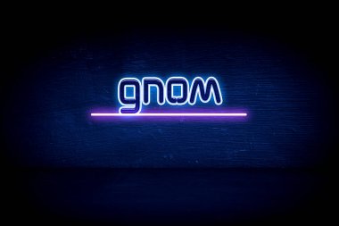 Gnom - Mavi neon duyuru tabelası