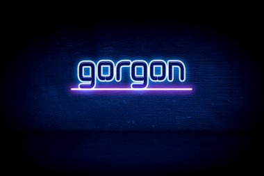Gorgon - Mavi neon duyuru tabelası