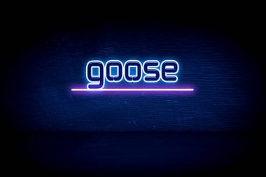 Kaz - Mavi neon duyuru tabelası