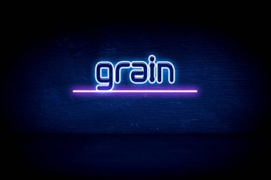 tahıl - mavi neon duyuru tabelası