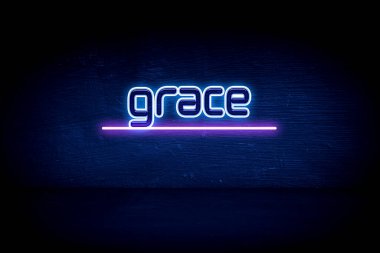 Grace - mavi neon duyuru tabelası