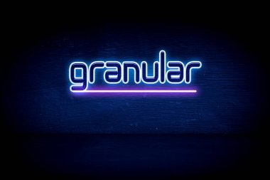 Granüler - Mavi neon duyuru tabelası