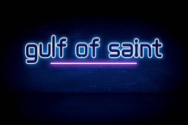 Saint Lawrence Körfezi - Mavi neon duyuru tabelası