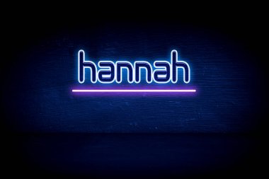Hannah - mavi neon duyuru tabelası