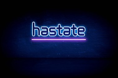 acele - mavi neon duyuru tabelası