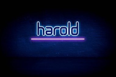 Harold - mavi neon duyuru tabelası