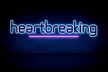 Kalp kırıcı - mavi neon duyuru tabelası