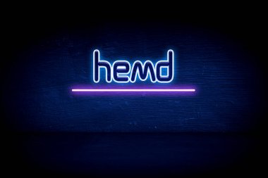 hemd - Mavi neon duyuru tabelası