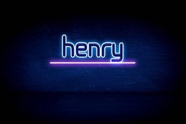 Henry - mavi neon duyuru tabelası