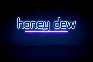 Bal damlası - mavi neon duyuru tabelası