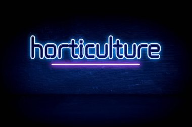 Bahçıvanlık - Mavi neon duyuru tabelası