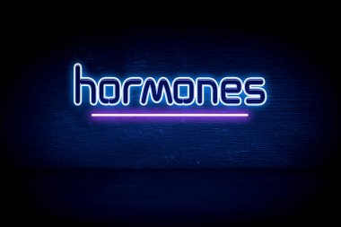 Hormonlar - Mavi neon duyuru tabelası