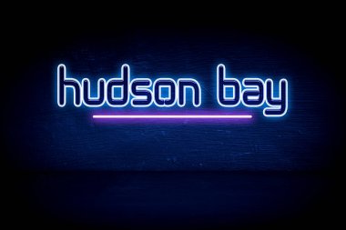 Hudson Körfezi - Mavi neon duyuru tabelası