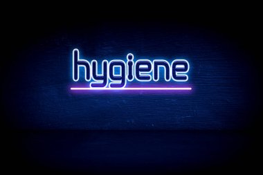 Hijyen - Mavi neon duyuru tabelası