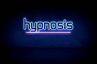 hipnoz - mavi neon duyuru tabelası