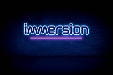 Daldırma - Mavi neon duyuru tabelası