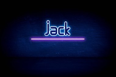 Jack - mavi neon duyuru tabelası