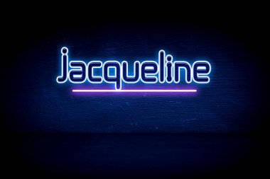 Jacqueline - Mavi neon duyuru tabelası