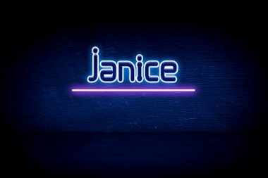 Janice - Mavi neon duyuru tabelası