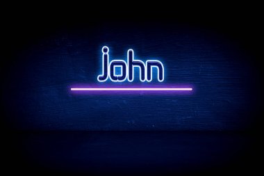 John - Mavi neon duyuru tabelası